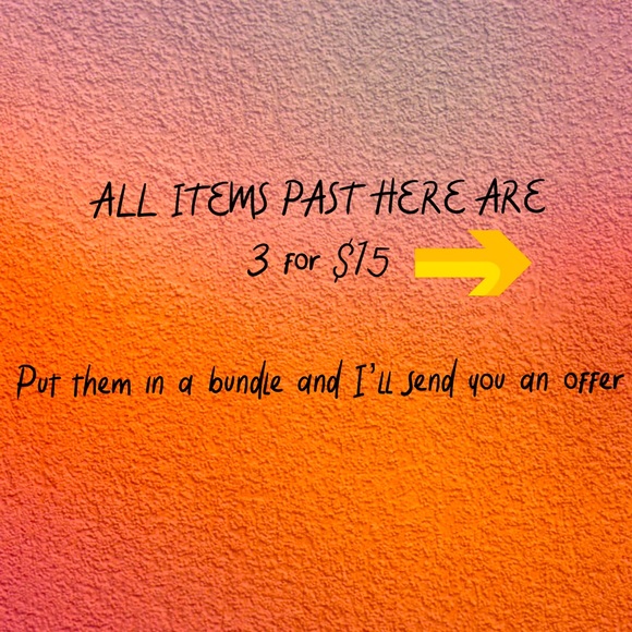 All items are priced as marked or 3 for $15 - Picture 1 of 1